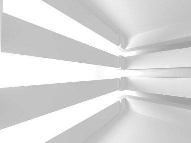 Soyut geometrik mimari arka planda beyaz gölgeler ile