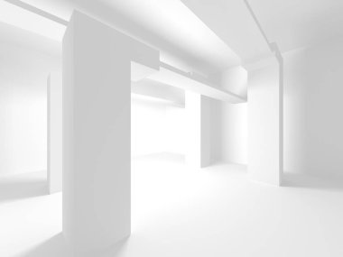 Soyut geometrik mimari arka planda beyaz gölgeler ile