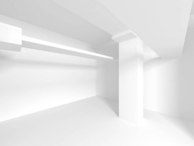 Soyut geometrik mimari arka planda beyaz gölgeler ile