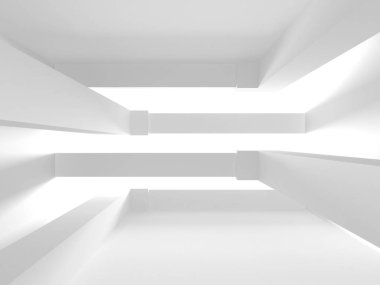 Soyut geometrik mimari arka planda beyaz gölgeler ile