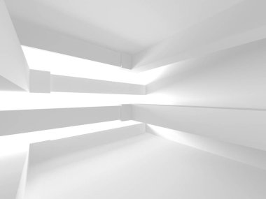 Soyut geometrik mimari arka planda beyaz gölgeler ile