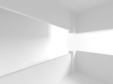 Soyut geometrik mimari arka planda beyaz gölgeler ile