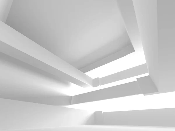 Fondo Arquitectónico Geométrico Abstracto Blanco Con Sombras —  Fotos de Stock