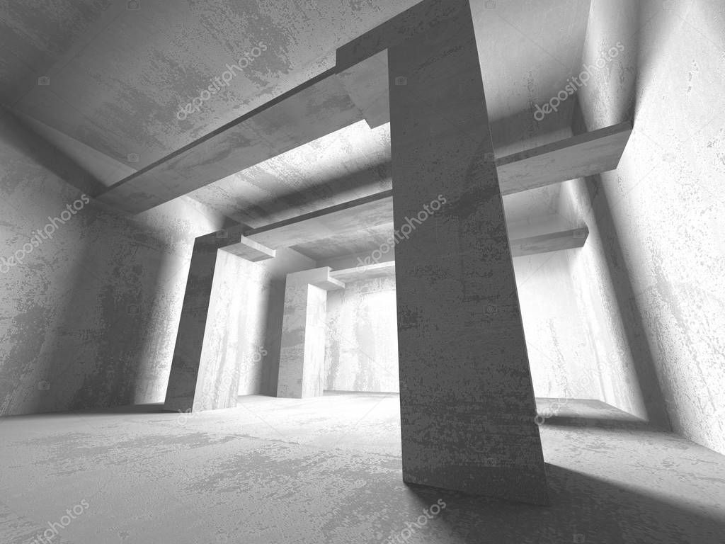 Abstract geometric architectural background with concrete texture