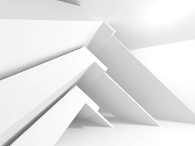 Soyut geometrik mimari arka planda beyaz gölgeler ile