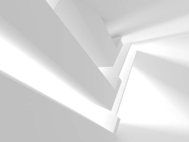 Soyut geometrik mimari arka planda beyaz gölgeler ile