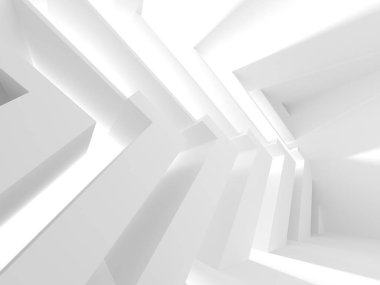 Soyut geometrik mimari arka planda beyaz gölgeler ile