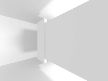 Soyut geometrik mimari arka planda beyaz gölgeler ile