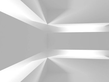 Soyut geometrik mimari arka planda beyaz gölgeler ile