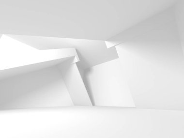 Soyut geometrik mimari arka planda beyaz gölgeler ile