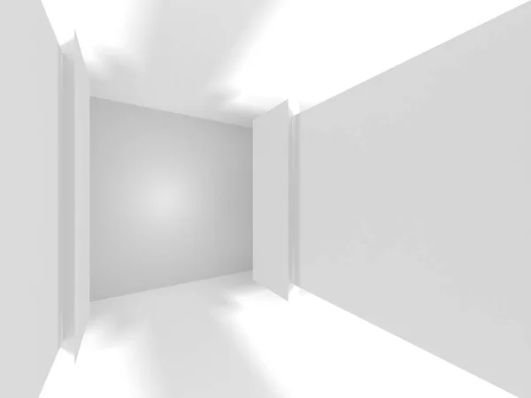 Abstrakte Geometrische Architektonische Hintergrund Weiß Mit Schatten — Stockfoto