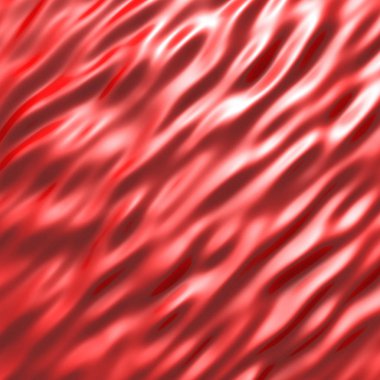 Zarif kırmızı Metalik arka plan dalga kavisli hatları ile. 3D render illüstrasyon