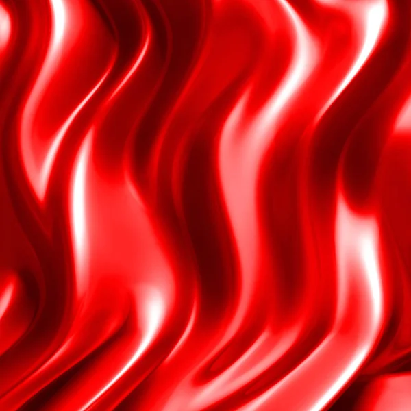 Elegant red metallic background with curved wave lines. 3d render illustration