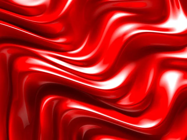 Elegante Fundo Metálico Vermelho Com Linhas Onda Curvas Renderizar Ilustração — Fotografia de Stock