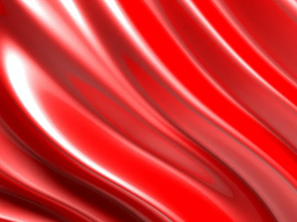 Elegante Fundo Metálico Vermelho Com Linhas Onda Curvas Renderizar Ilustração — Fotografia de Stock