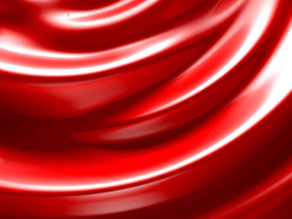 Elegant red metallic background with curved wave lines. 3d render illustration