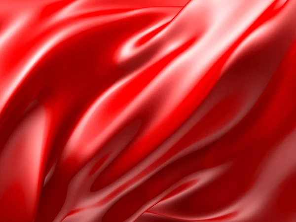 Elegante Fundo Metálico Vermelho Com Linhas Onda Curvas Renderizar Ilustração — Fotografia de Stock