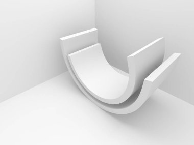 Soyut geometrik art deco mockup arka planda beyaz gölgeler ile  