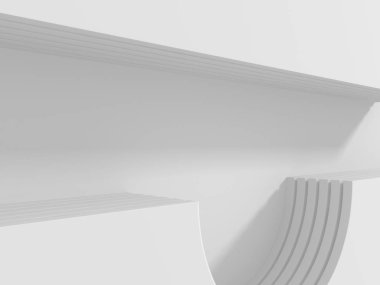 Soyut geometrik art deco mockup arka planda beyaz gölgeler ile  