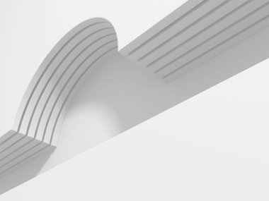 Soyut geometrik art deco mockup arka planda beyaz gölgeler ile  