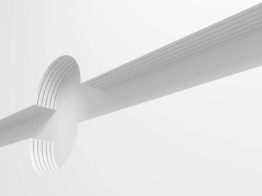 Soyut geometrik art deco mockup arka planda beyaz gölgeler ile  