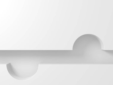 Soyut geometrik art deco mockup arka planda beyaz gölgeler ile  