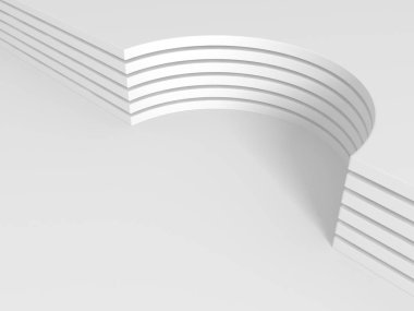 Soyut geometrik art deco mockup arka planda beyaz gölgeler ile  