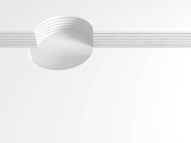 Soyut geometrik art deco mockup arka planda beyaz gölgeler ile  