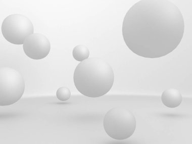 Soyut geometrik art deco mockup arka planda beyaz gölgeler ile  