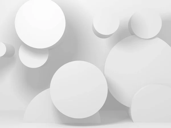 Abstrato Geométrico Art Deco Fundo Mockup Branco Com Sombras — Fotografia de Stock