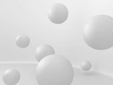 Soyut geometrik art deco mockup arka planda beyaz gölgeler ile  