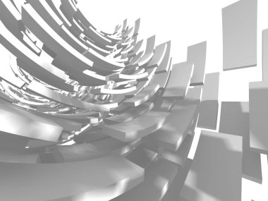 Soyut geometrik art deco mockup arka planda beyaz gölgeler ile  