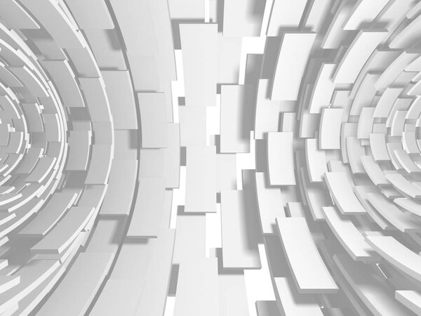 Abstract geometric art deco mockup background in white with shadows
