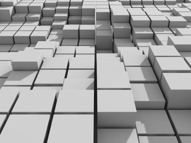 Geometrik arka plan beyaz küpler