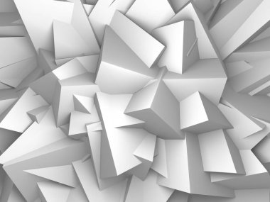 Geometrik arka plan beyaz küpler