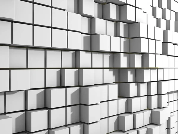 Abstract Geometric Background White Cubes — Stock Photo, Image