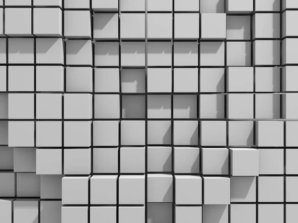Abstrakt Geometrisk Bakgrund Vitt Kuber — Stockfoto