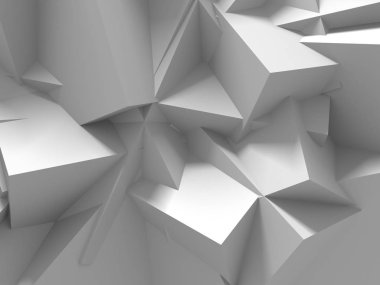 Geometrik arka plan beyaz küpler