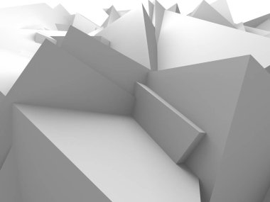 Geometrik arka plan beyaz küpler