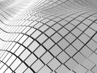 Geometrik arka plan beyaz küpler