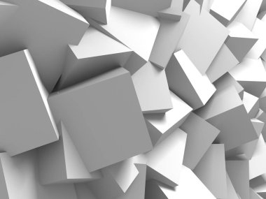 Geometrik arka plan beyaz küpler