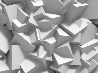 Geometrik arka plan beyaz küpler