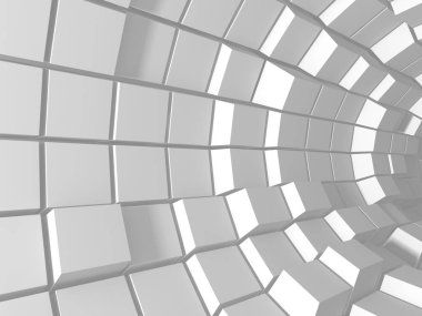 Geometrik arka plan beyaz küpler