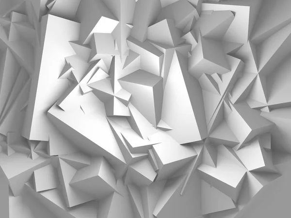 Fond Géométrique Abstrait Blanc Cubes — Photo