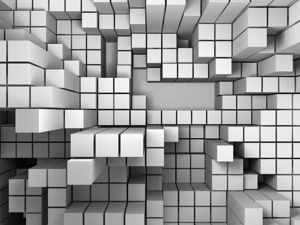 Abstract Geometric Background White Cubes — Stock Photo, Image