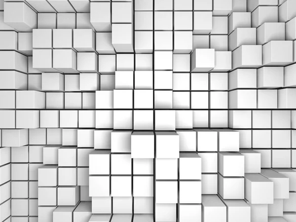 Absztrakt Geometriai Háttér Fehér Kockák — Stock Fotó