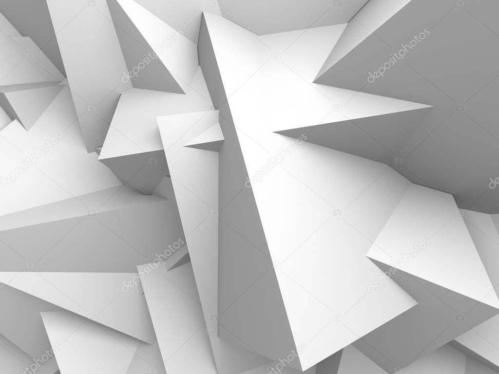 Abstract geometric background in white of cubes