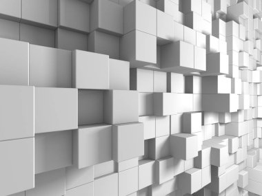 Geometrik arka plan beyaz küpler