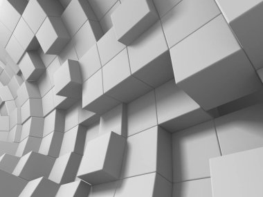 Geometrik arka plan beyaz küpler