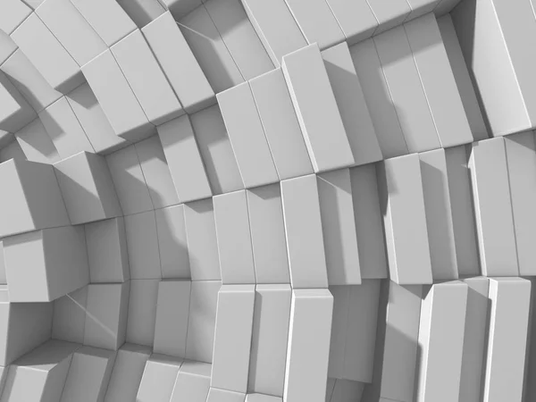 Абстрактный Геометрический Фон Белом Кубике Рендеринг — стоковое фото